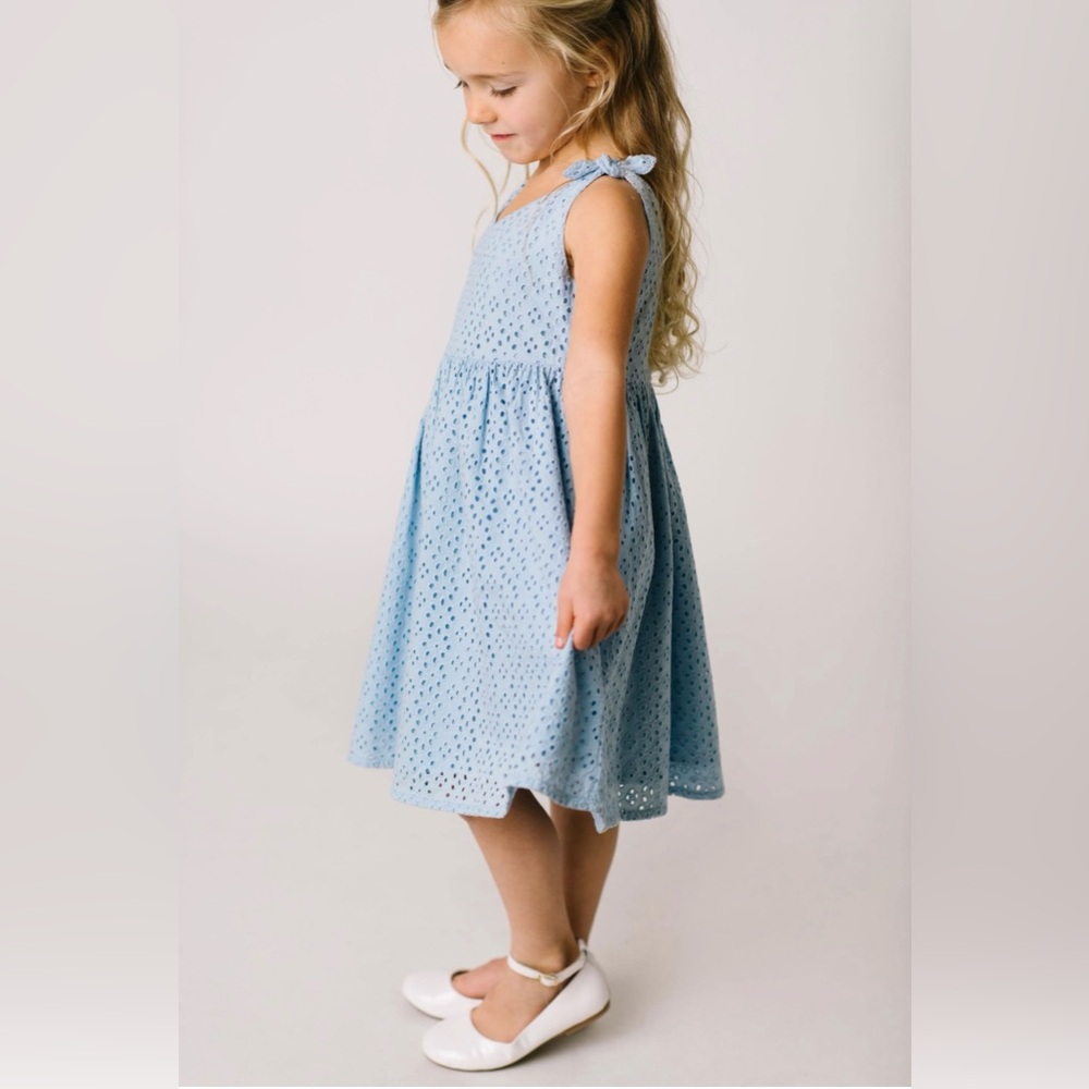 Blue Polka Dot Kids Dress